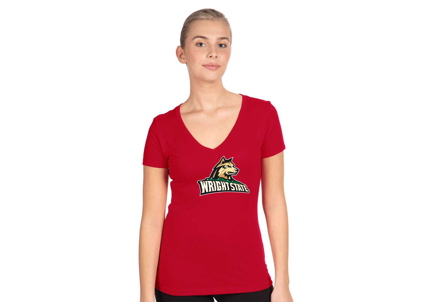 Women's Wright State Raiders Next Level V-Neck T-Shirt