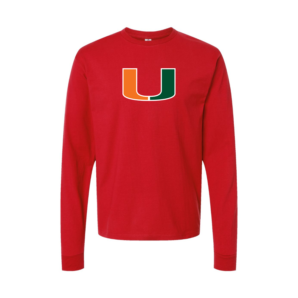 Men's Miami Hurricanes Logo Long Sleeve T-Shirt