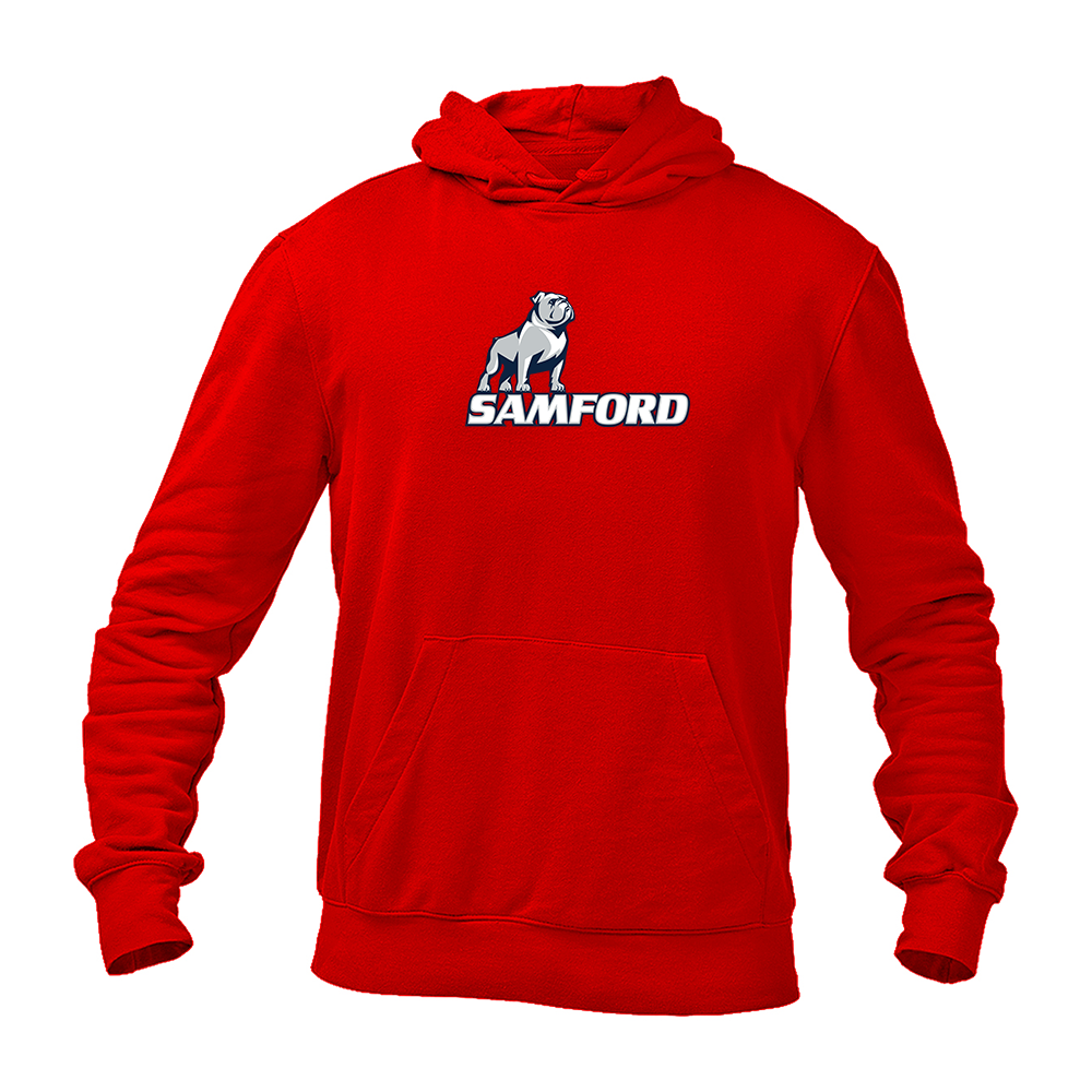 Men's Samford Bulldogs Logo Softstyle Midweight Hooded Sweatshirt