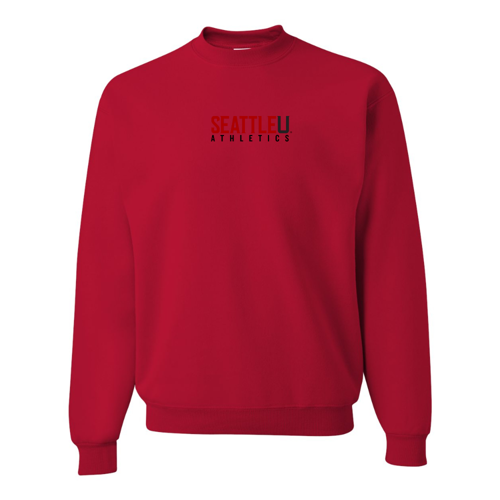 Men's Seattle Redhawks Logo JERZEES NuBlend Crewneck Sweatshirt