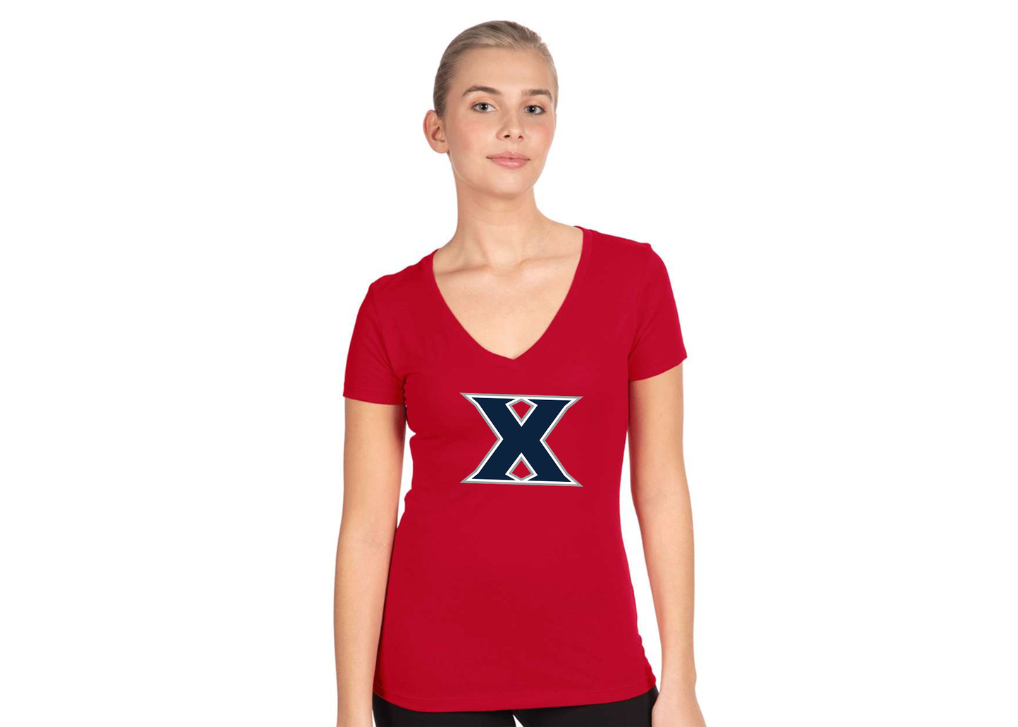 Women's Xavier Musketeers Next Level V-Neck T-Shirt