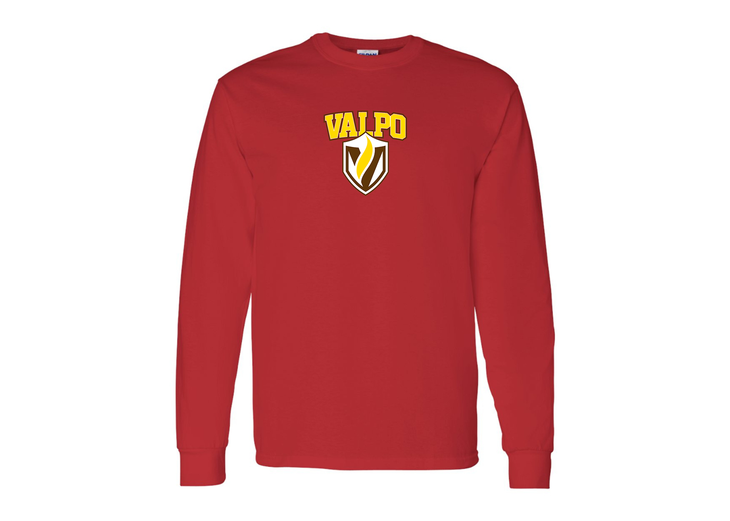 Men's Valparaiso Crusaders Gildan Heavy Cotton Long Sleeve T-Shirt