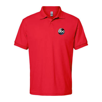 Men's Abc Logo Gildan Dry Blend Jersey Polo