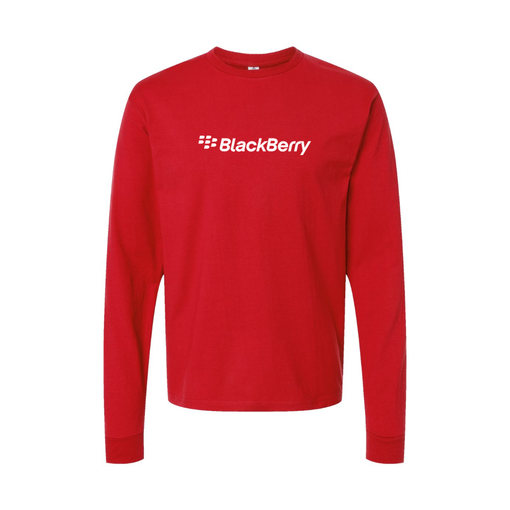 Youth Blackberry Logo Cotton Long Sleeve T-Shirt