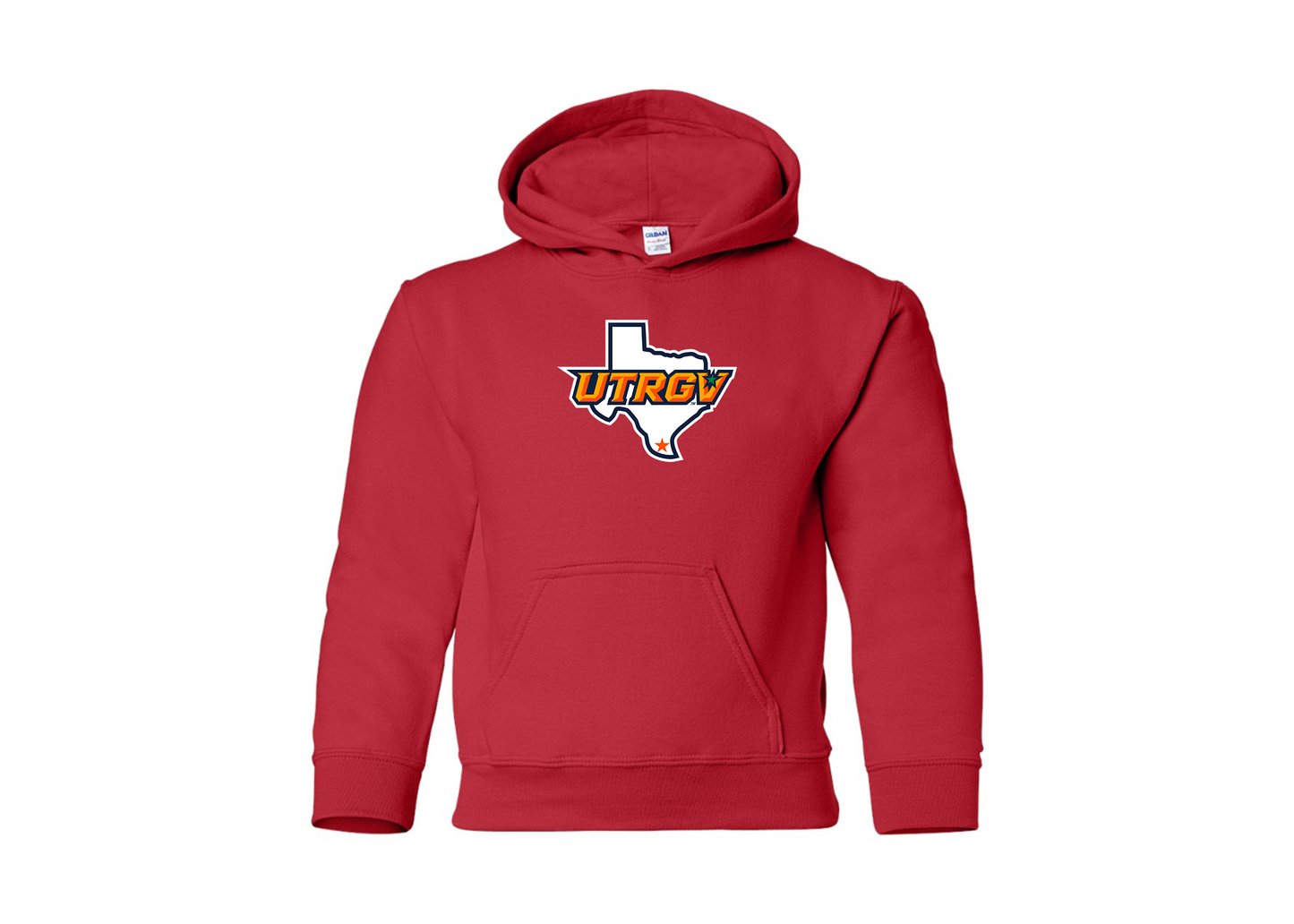 Youth UTRGV Vaqueros Gildan Heavy Blend  Hooded Sweatshirt