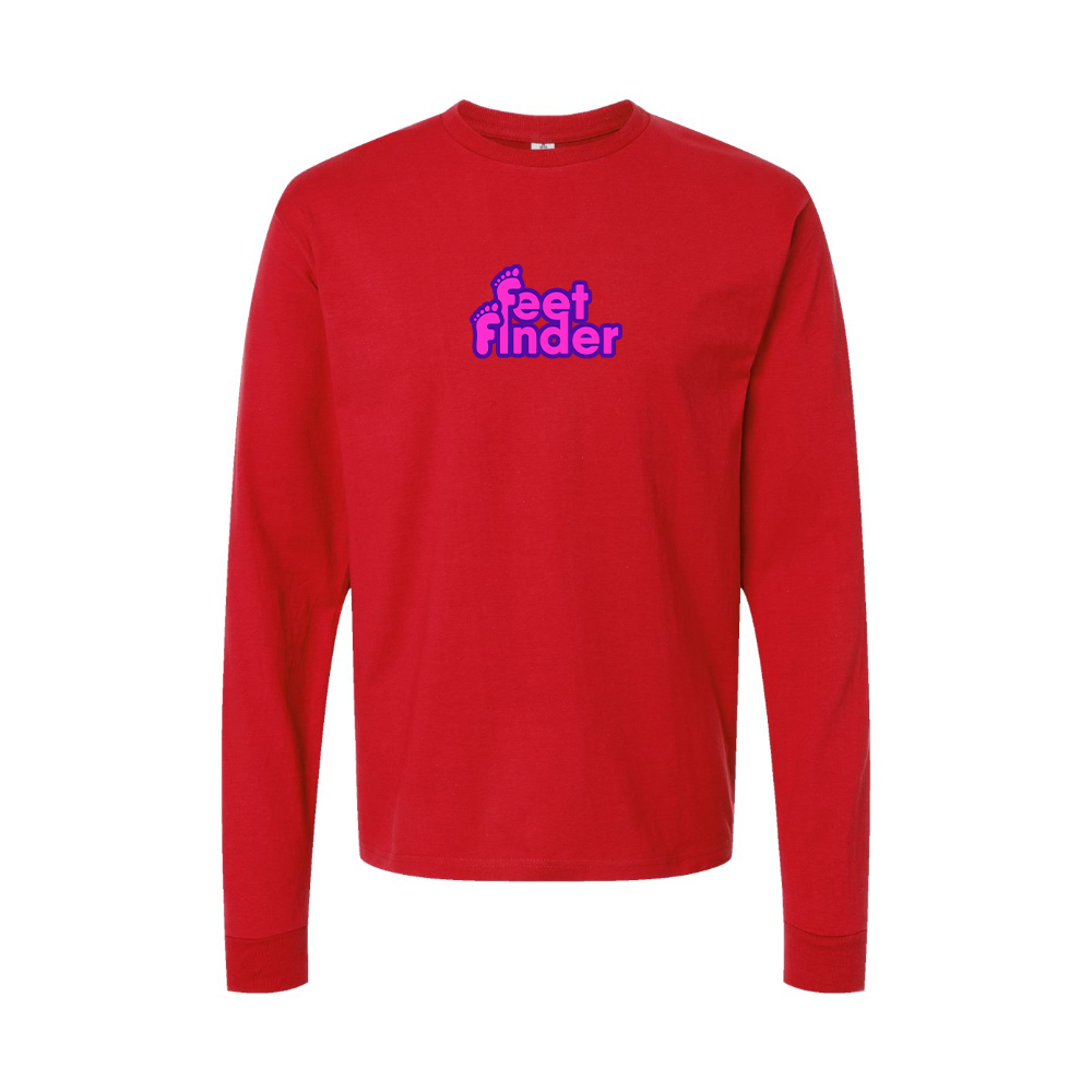 Youth FeetFinder Logo Cotton Long Sleeve T-Shirt