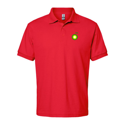 Men's BP Oil Logo Gildan Dry Blend Jersey Polo
