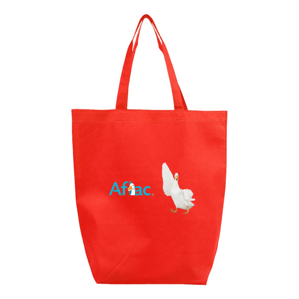Aflac Logo and Duck Q-Tees Non-Woven Gusset Bottom Tote