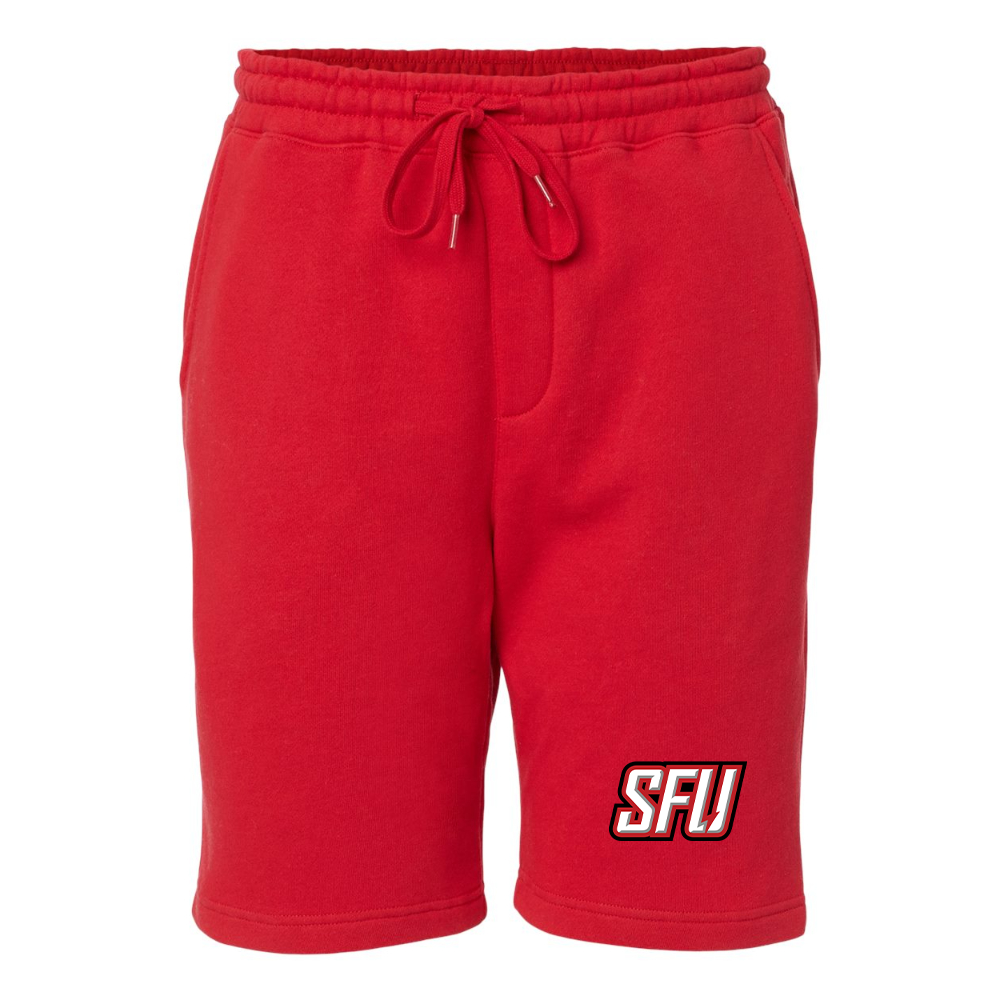 Men's Saint Francis Red Flash Logo Independent Trading Co Midweight Fleece Shorts