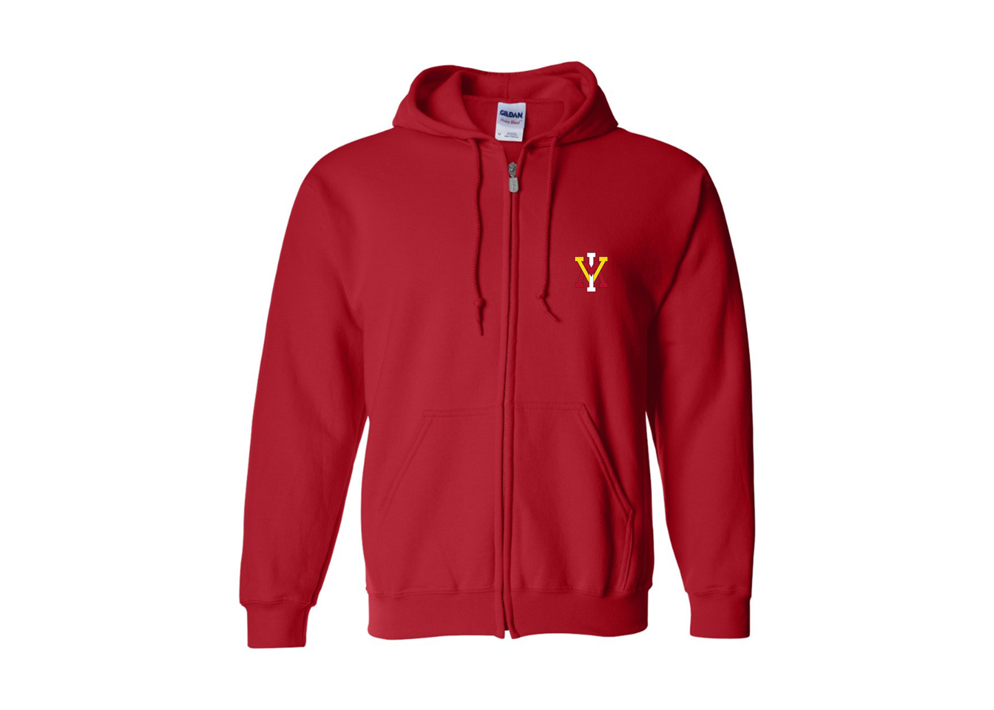 Men's VMI Keydets Gildan  Heavy Blend Full Zip Hooded Sweatshirt
