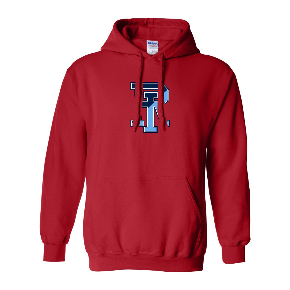 Men's Rhode Island Rams Logo Gildan  Heavy Blend Hooded Sweatshirt