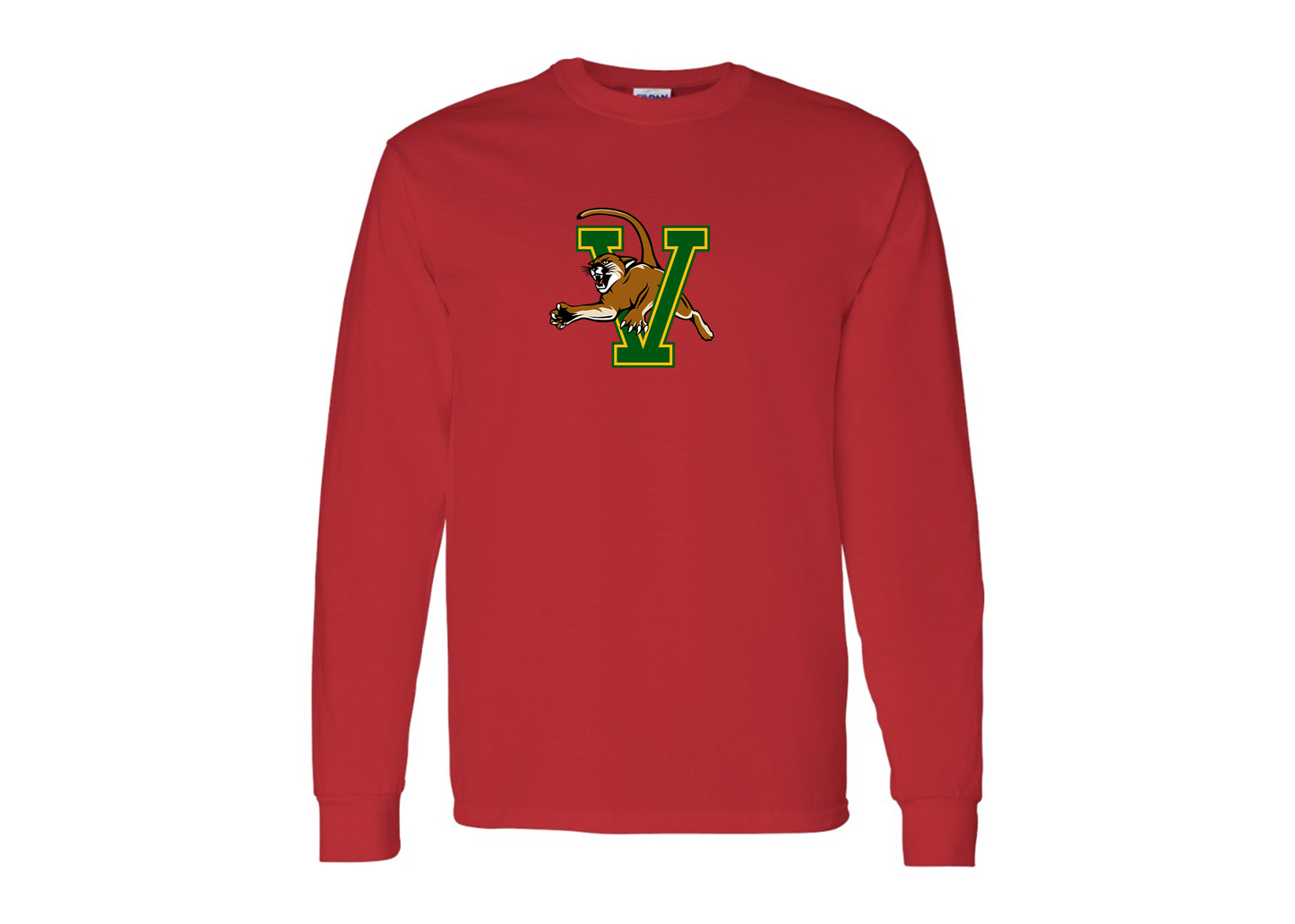 Men's Vermont Catamounts Gildan Heavy Cotton Long Sleeve T-Shirt