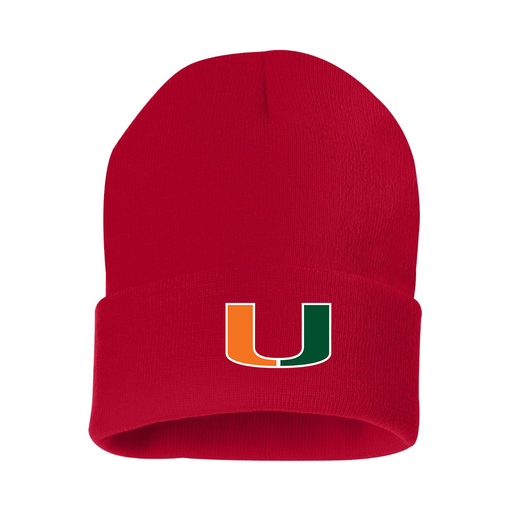 Miami Hurricanes Logo Beanie Hat