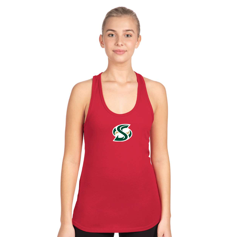 Women's  Sacramento State Hornets Logo  Next Level Ideal Racerback Tank