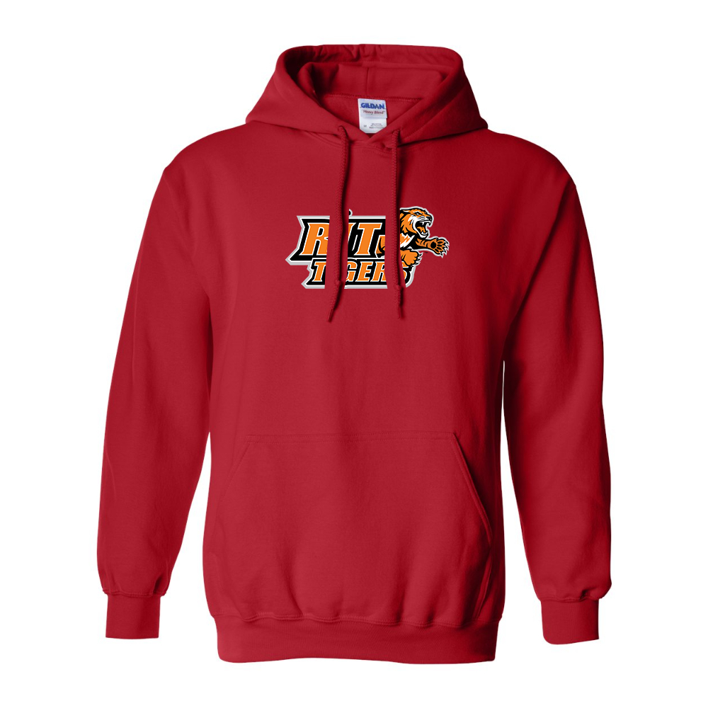 Men's RIT Tigers Logo Gildan  Heavy Blend Hooded Sweatshirt