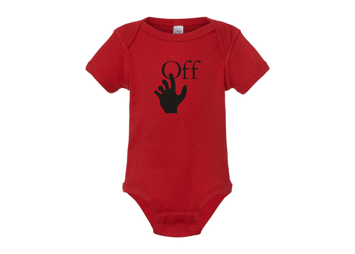 Off-White Hand  Rabbit Skins Infant Baby Rib Bodysuit