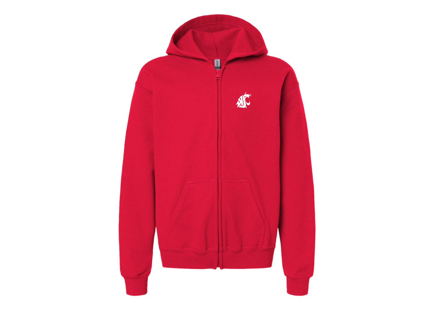 Gildan Heavy Blend Youth Washington State Cougars Full Zip Hooded Sweatshirt