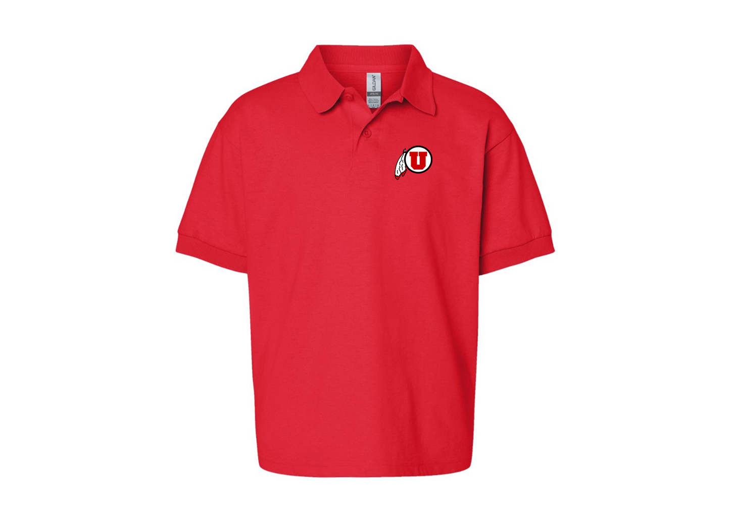 Youth Utah Utes Gildan Dry Blend Jersey Polo