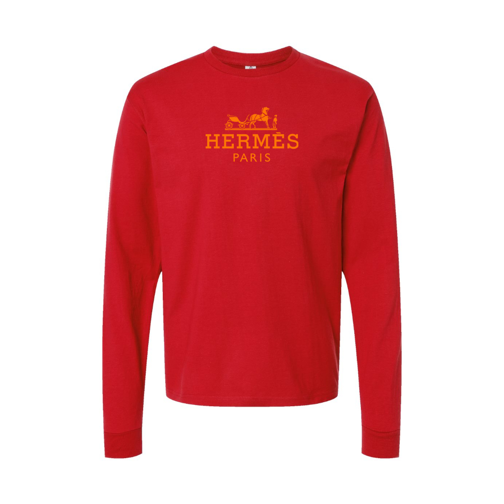 Men' Hermès Logo Long Sleeve T-Shirt
