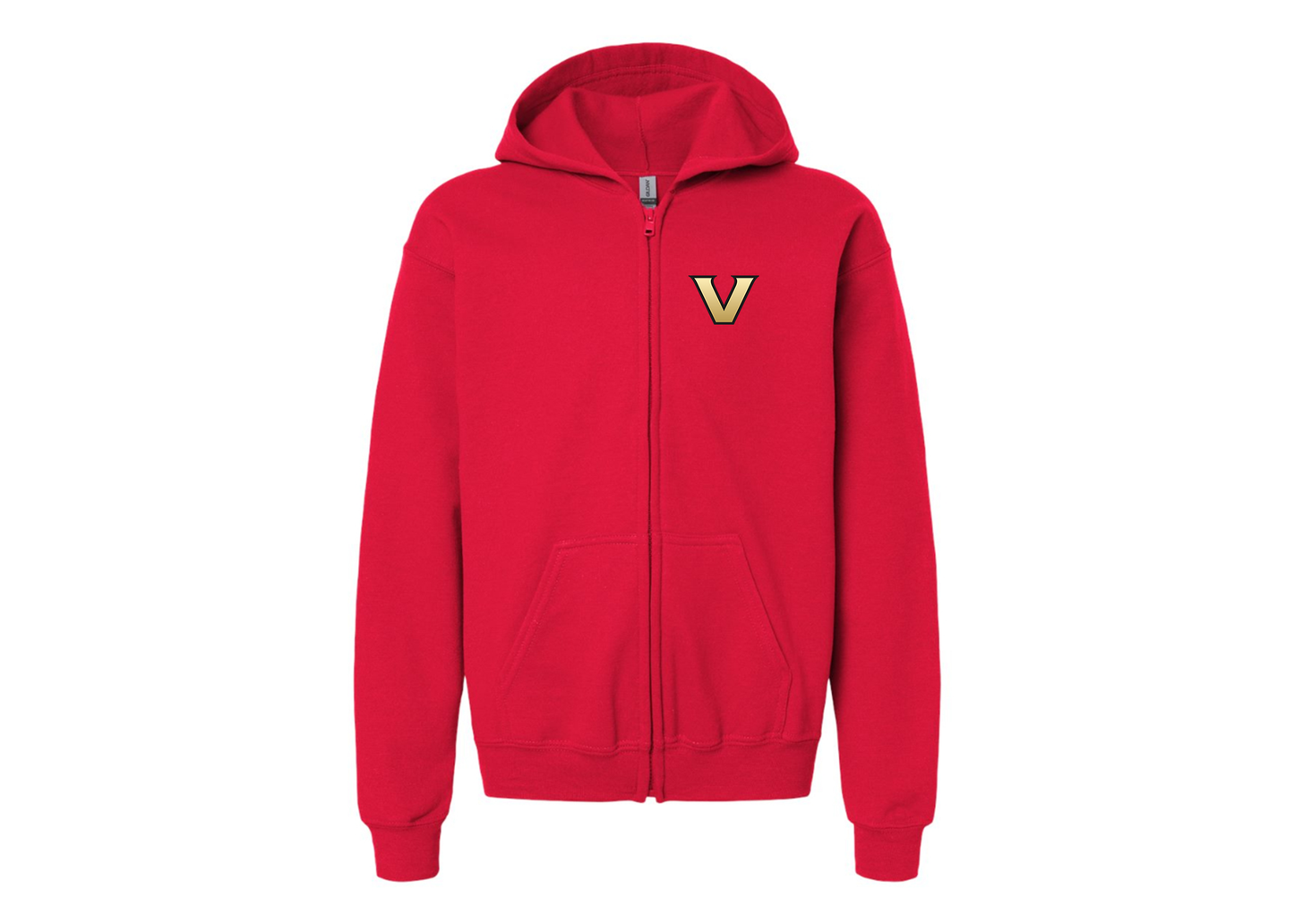 Gildan Heavy Blend Youth Vanderbilt Commodores Full Zip Hooded Sweatshirt