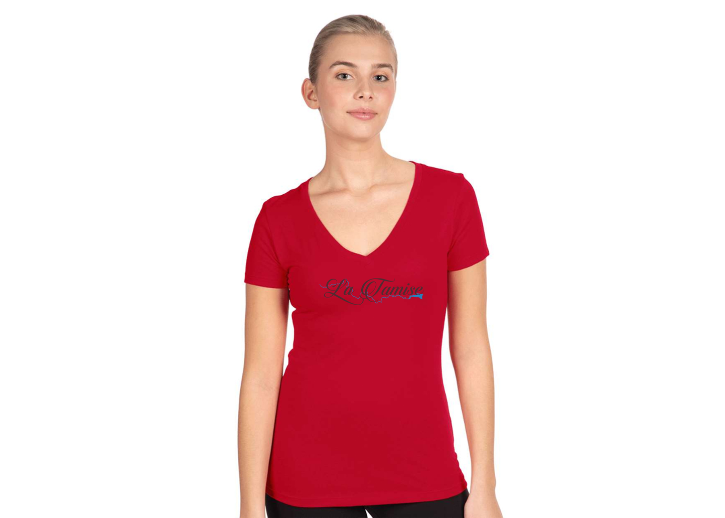 Women's La Tamise Logo  Next Level V-Neck T-Shirt