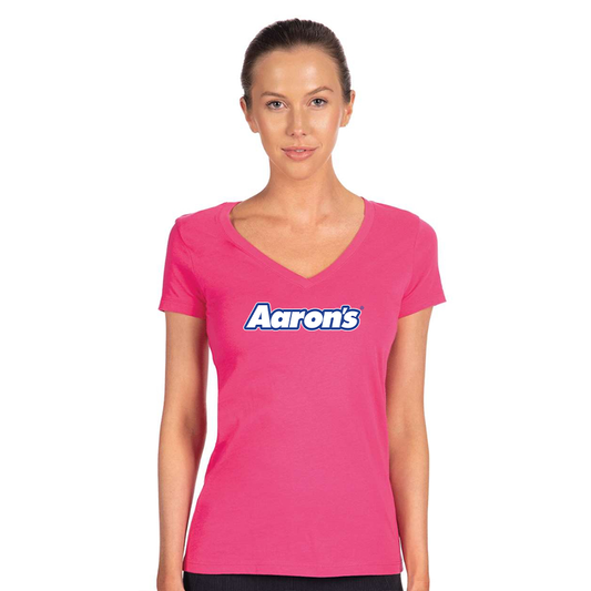 Women's Aaron_s Logo Next Level V-Neck T-Shirt