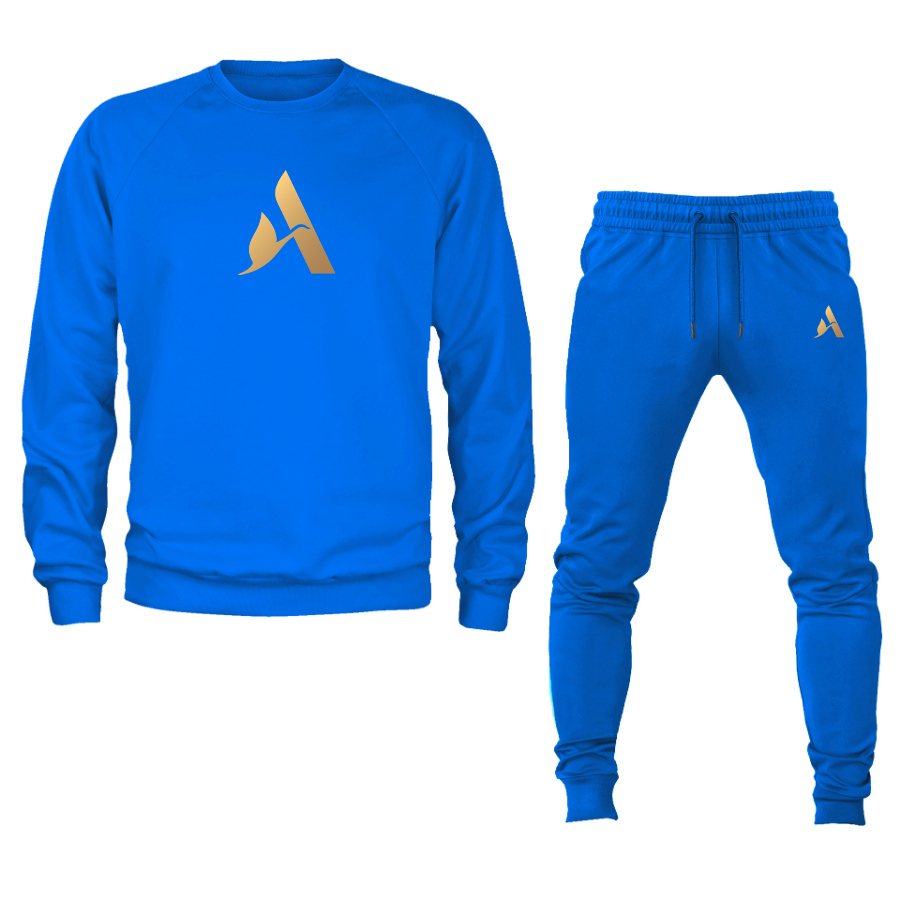 Men's Accor Golden Logo Crewneck Sweatshirt Joggers Suit