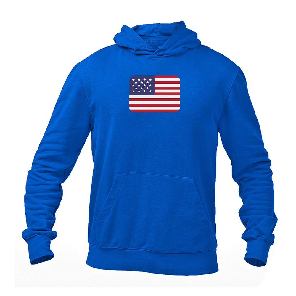 Men's American-Flag-Emoji Pullover Hoodie