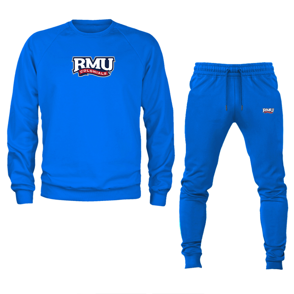 Men's Robert Morris Colonials Logo Crewneck Sweatshirt Joggers Suit