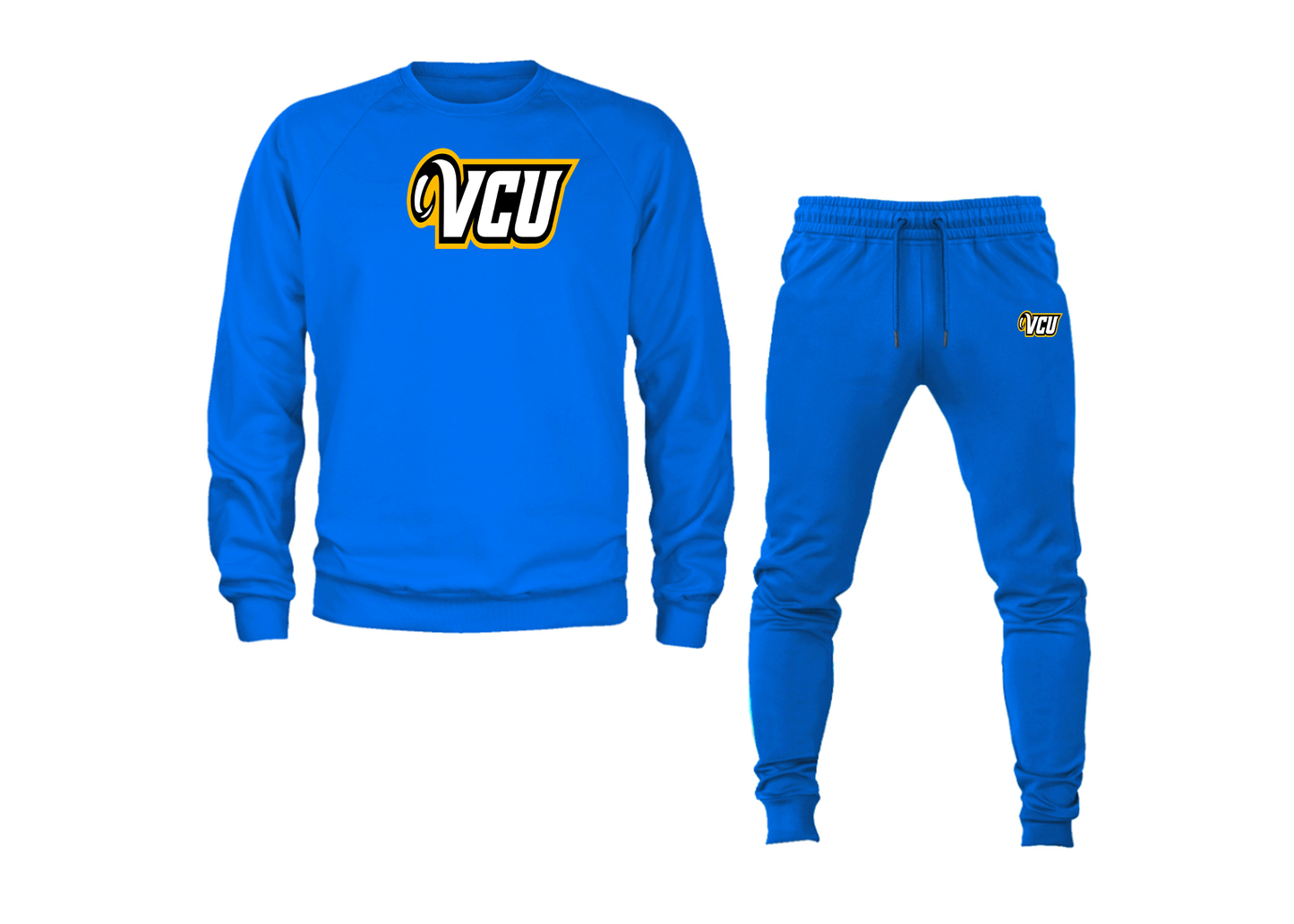 Men's Virginia Commonwealth Rams Crewneck Sweatshirt Joggers Suit