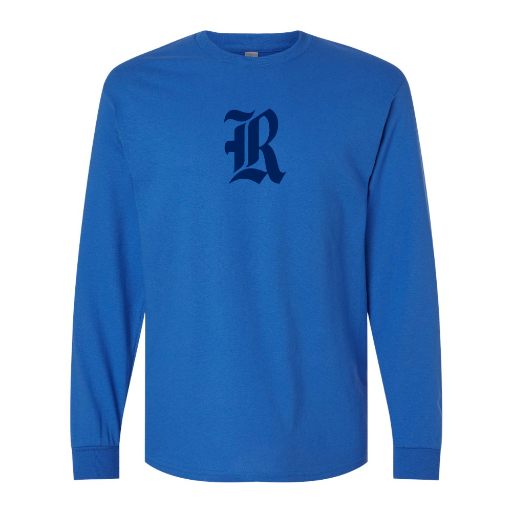 Men's Rice Owls Logo Gildan Heavy Cotton Long Sleeve T-Shirt