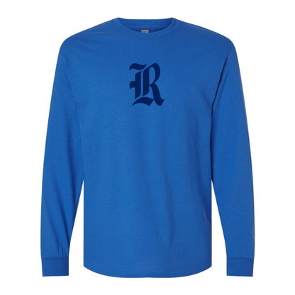 Men's Rice Owls Logo Gildan Heavy Cotton Long Sleeve T-Shirt