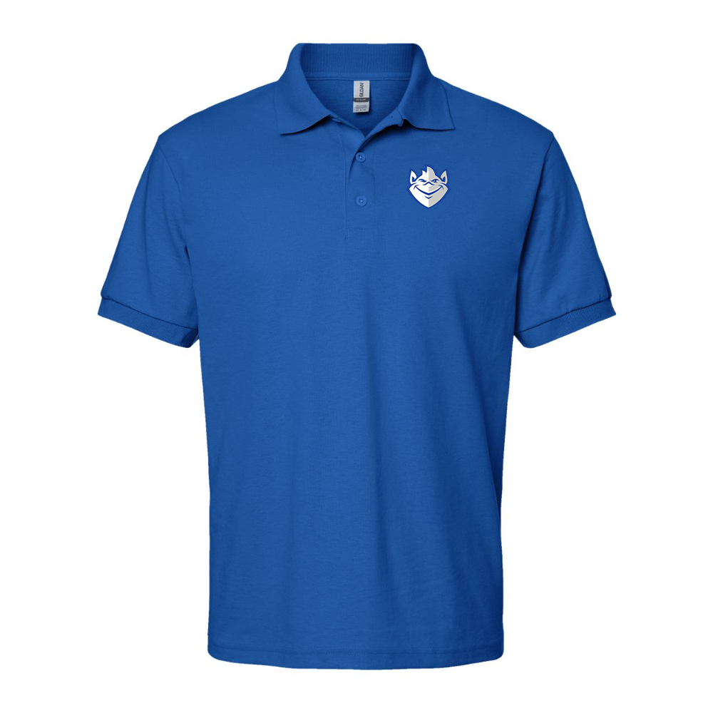 Men's Saint Louis Billikens Logo Gildan Dry Blend Jersey Polo