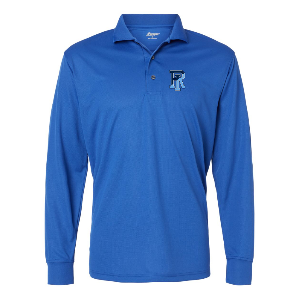 Men's Rhode Island Rams Logo Paragon Prescott Long Sleeve Polo