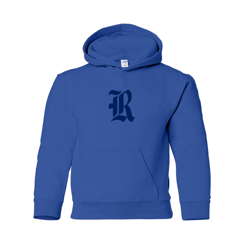 Youth Rice Owls Logo Gildan Heavy Blend  Hooded Sweatshirt