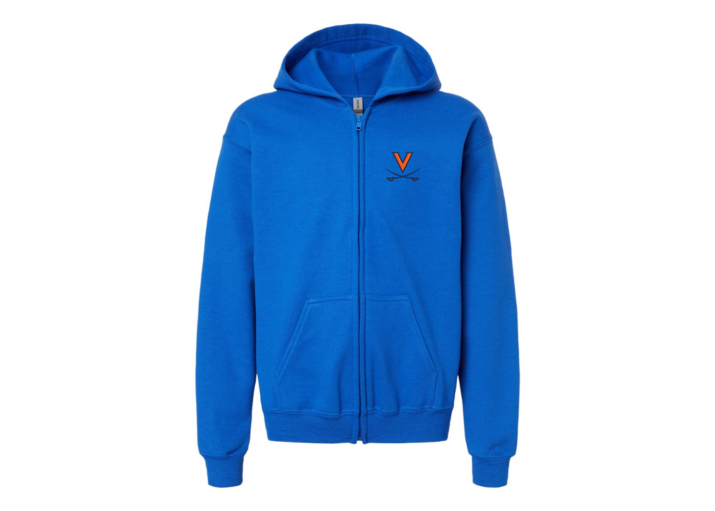 Gildan Heavy Blend Youth Virginia Cavaliers Full Zip Hooded Sweatshirt
