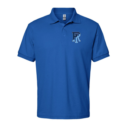Men's Rhode Island Rams Logo Gildan Dry Blend Jersey Polo