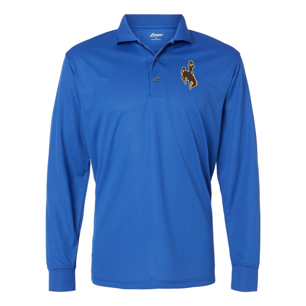 Men's Wyoming Cowboys Paragon Prescott Long Sleeve Polo