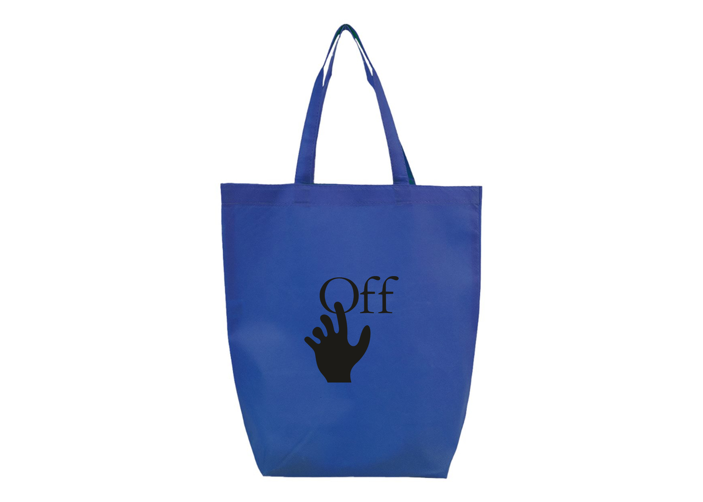 Off-White Hand Q-Tees Non-Woven Gusset Bottom Tote m