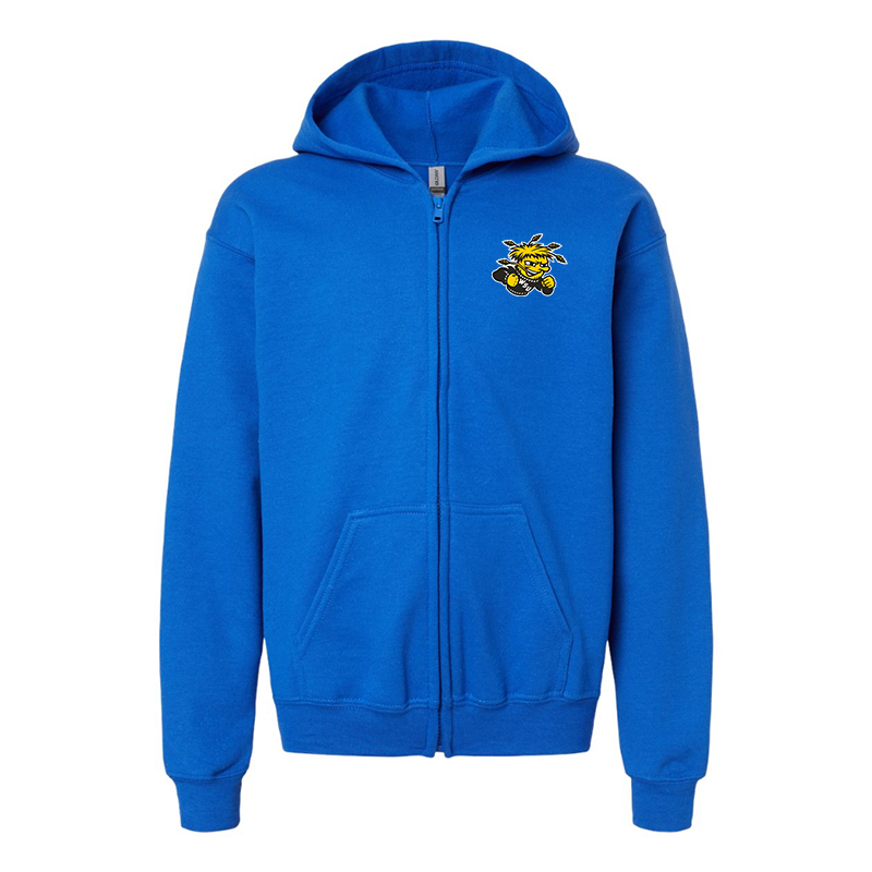 Gildan Heavy Blend Youth Wichita State Shockers Full Zip Hooded Sweatshirt