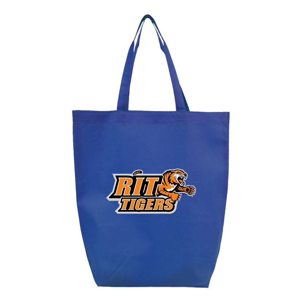 RIT Tigers Logo Q-Tees Non-Woven Gusset Bottom Tote