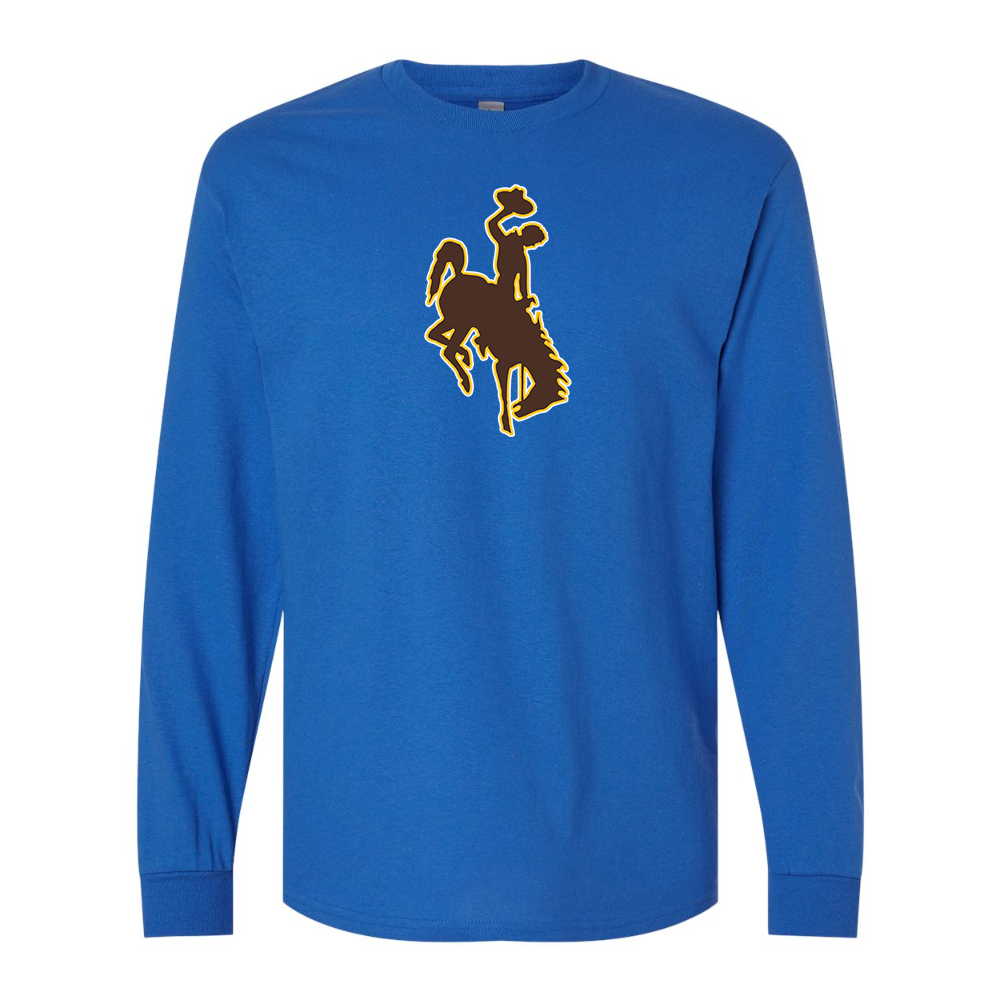 Men's Wyoming Cowboys Gildan Heavy Cotton Long Sleeve T-Shirt