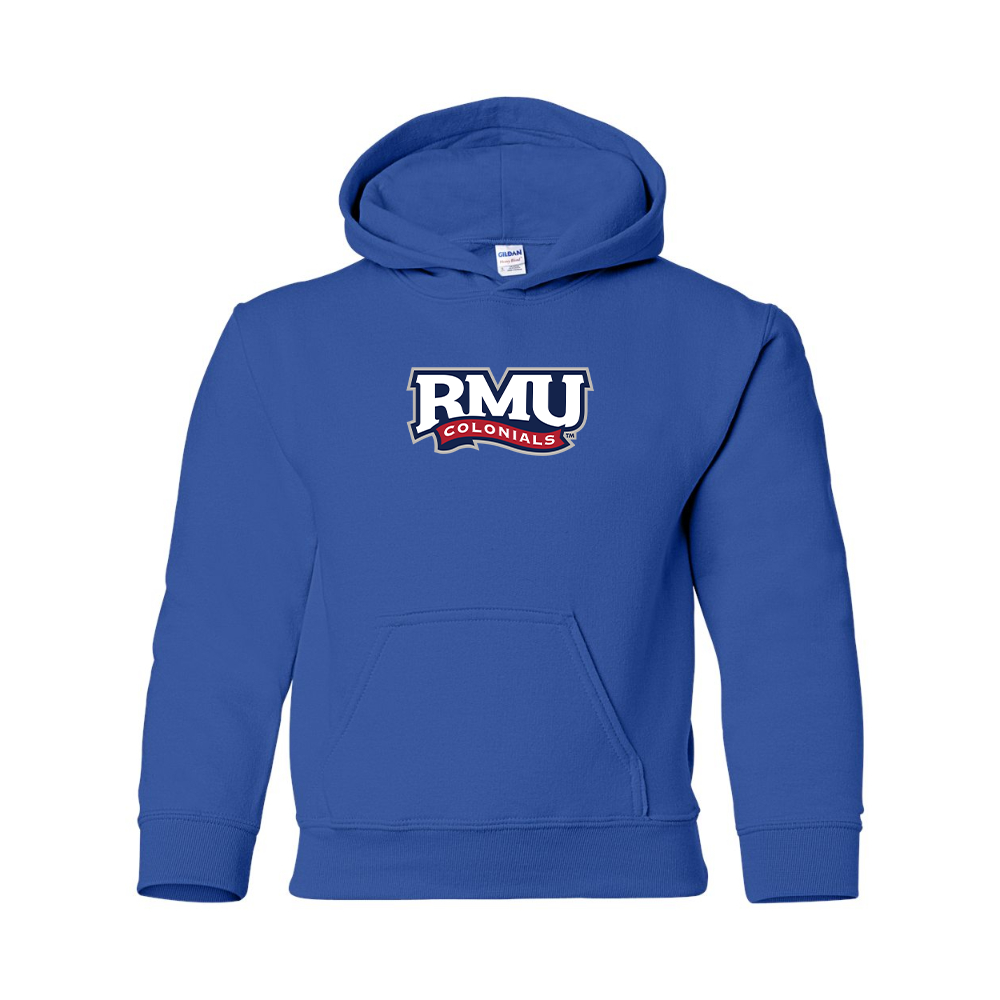Youth Robert Morris Colonials Logo Gildan Heavy Blend  Hooded Sweatshirt