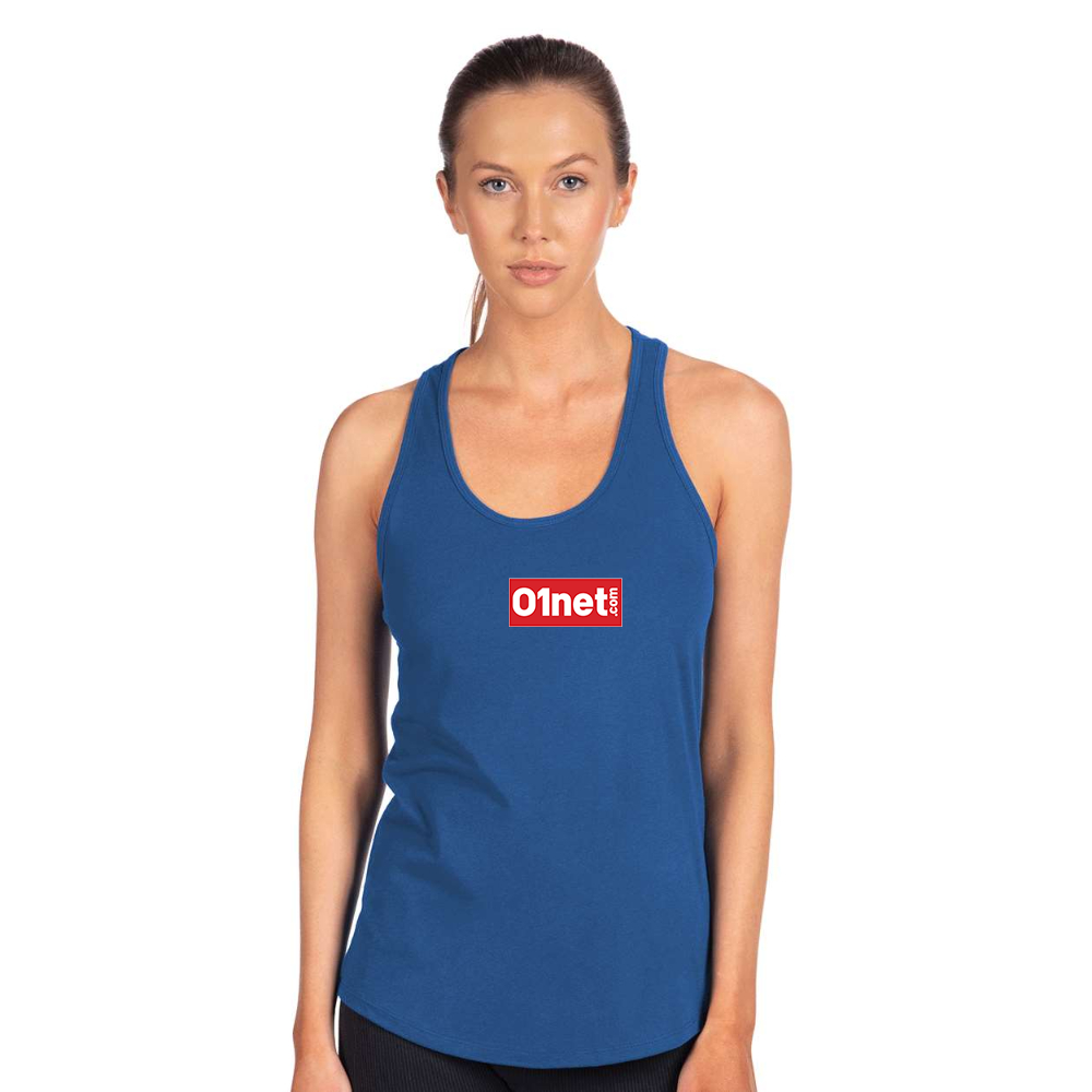 Women's 01net Logo Next Level Ideal Racerback Tank