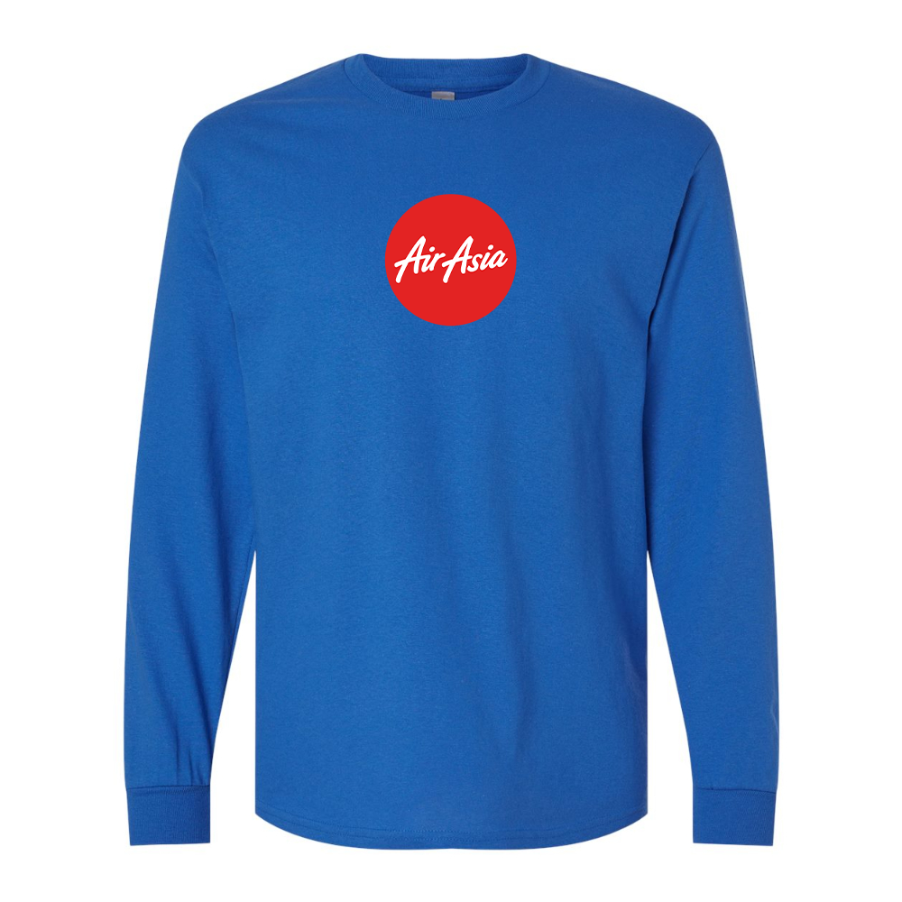 Men's Air Asia Logo Gildan Heavy Cotton Long Sleeve T-Shirt