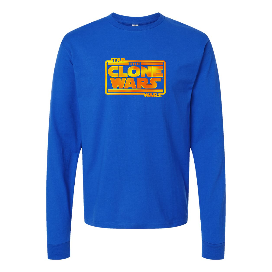 Youth  The Clone wars Logo Cotton Long Sleeve T-Shirt