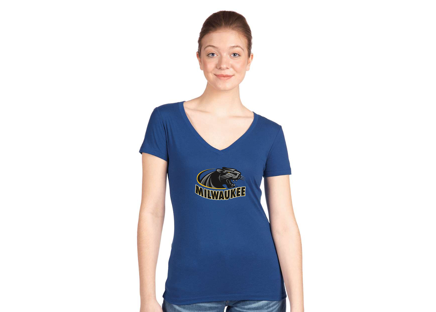 Women's Wisconsin Milwaukee Panthers Next Level V-Neck T-Shirt