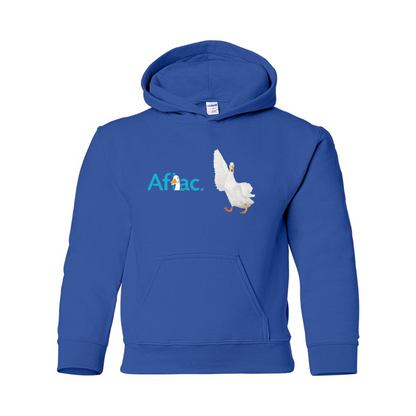 Youth Aflac Logo and Duck Gildan Heavy Blend  Hooded Sweatshirt
