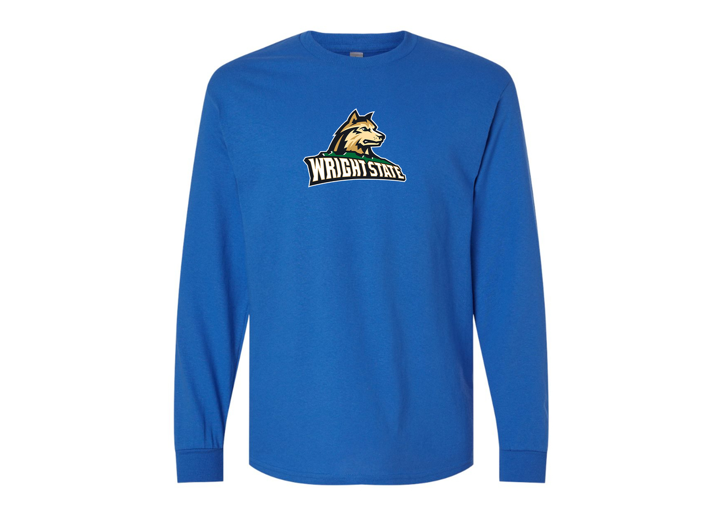Men's Wright State Raiders Gildan Heavy Cotton Long Sleeve T-Shirt