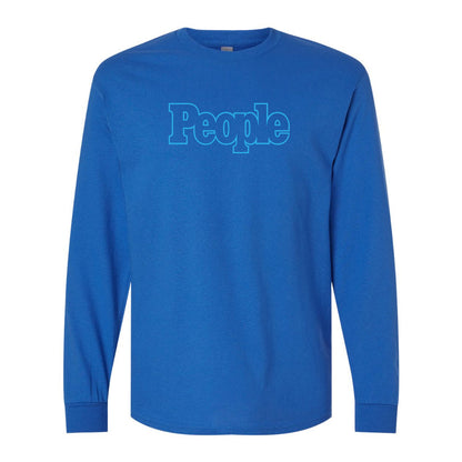 Men's People Magazine Logo Gildan Heavy Cotton Long Sleeve T-Shirt